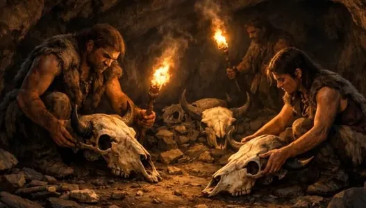 Şahly kelleçanaklaryň ýygyndysy neandertallarda öz däp-dessurlarynyň bolandygyny görkezdi