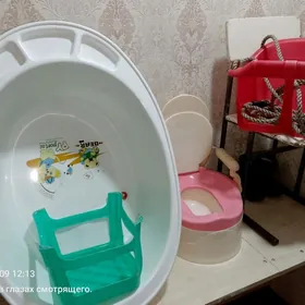 качеля, горшок, ванночка, стул