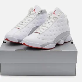 Nike Air Jordan 13 Retro Wolf Gris Blanc Véritable