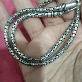 Kumuş kolye we braslet