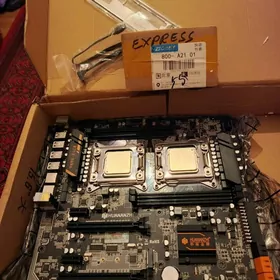 Мат.плата + 2CPU + Ram