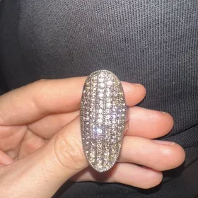 кольцо серебряное лодочка