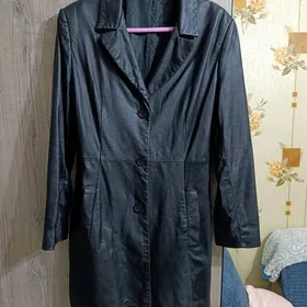 кожаный плащ