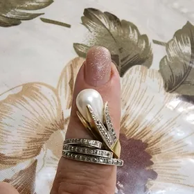 кольцо с жемчугом