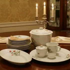 Новый сервиз земляника ссср