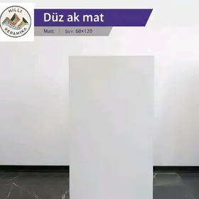 60*120 Düz ak mat kafel 110m