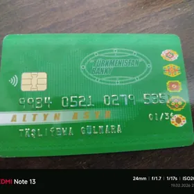 карточка Туркменбаши банк