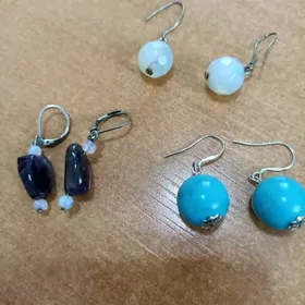 серьги,браслеты из натур камне