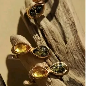 янтарные серьги