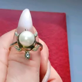 Серебро. кольцо. черепашка пр9