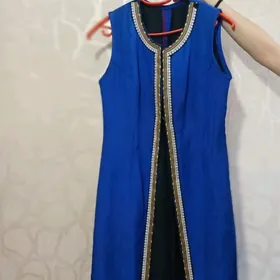 gök yeňsiz don cuyce yakaly