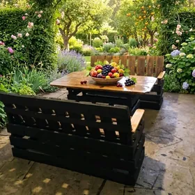 стол скамейки