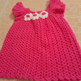 вязаное платье с башмачками