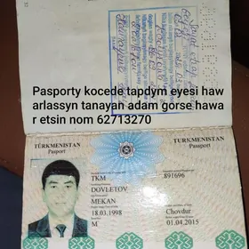 Passport Dowletow Mekan