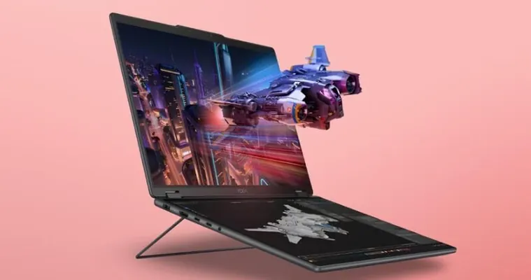 Lenovo äýneksiz görmäge niýetlenen 3D-displeýli, goşa ekranly noutbugy döretdi