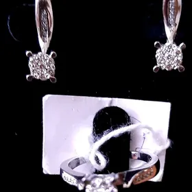 комплект белое золото