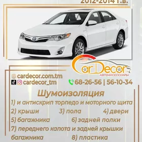 Toyota Camry 2012-2014 ýý. şumoizoliýasiýa