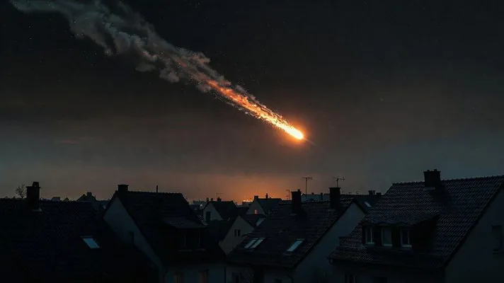 В Германии фрагмент метеорита пробил крышу жилого дома