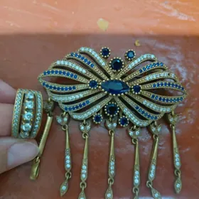 Kumush hurrem broşga we yüzük