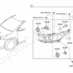 ФАРА ПЕРЕДНЯЯ ПРАВАЯ HIGHLANDER 13-16