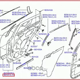 ДВЕРЬ ЗАДНЯЯ ЛЕВАЯ такси Nissan Sunny 14-