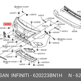 Бампер передний такси Nissan Sunny 14-