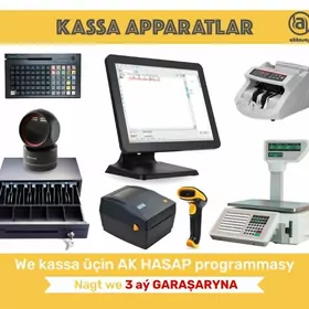 AKHASAP KASSA APARAT BARKOD SKANER CEK PRINTER