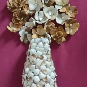 цветы из ракушек