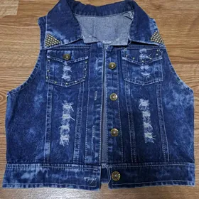 Джинсовая безрукавка