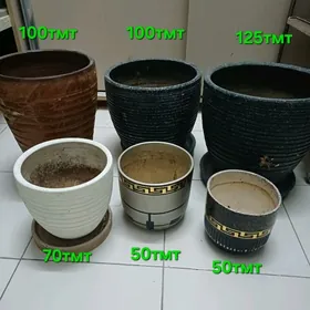 Керамические цветочные горшки