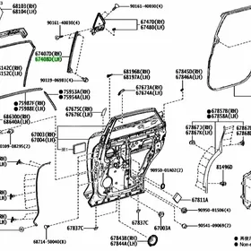 ДВЕРЬ ЗАДНЯЯ ЛЕВАЯ Toyota Highlander 10-