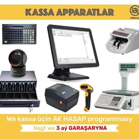 AKHASAP KASSA APARAT BARKOD SKANER CEK PRINTER