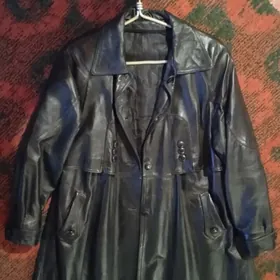 Плащ кожаный