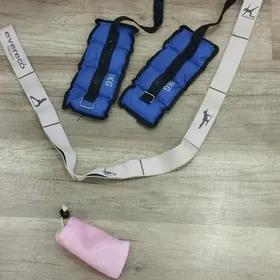 грузики 1 кг, резинка,обруч,