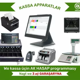AKHASAP KASSA APARAT BARKOD SKANER CEK PRINTER