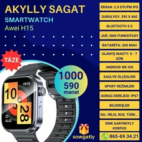 Awei H15 akylly sagat, smartwa