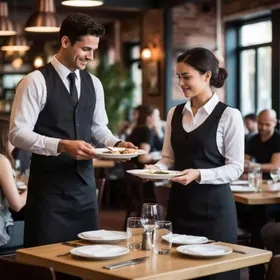 Ресторан. ofisant. kassir.