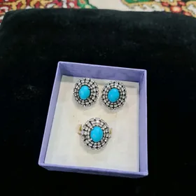 серьги +кольцо (комплект)