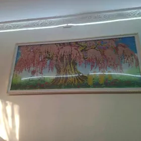 Картина стразами сакура.