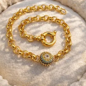 kümüş göz braslet