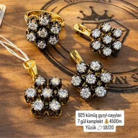 7 gül brlyant model kümüş