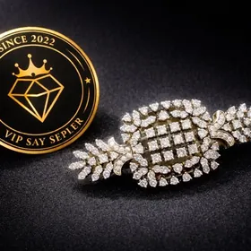 brlyant model broşka kümüş