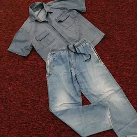 джинсы с рубашкой