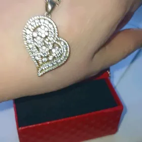 Италия. Серебро.кулонседце