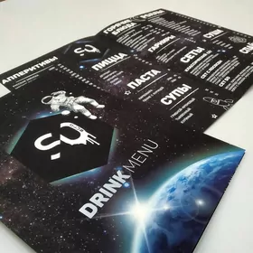 Restoranlar we kafeler üçin menýularyň dizaýny