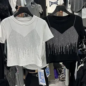 футболка со стразами