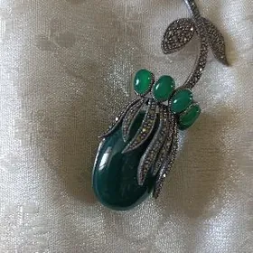 Серебро брошь