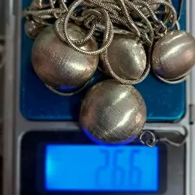 серебряное колье с серьгами