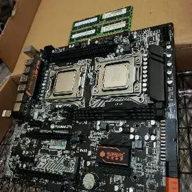 Мат Плата + 2 CPU + Ram 32GB