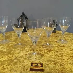 Винтажные бокалы Bohemia Glass (Чехословакия)